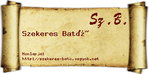 Szekeres Bató névjegykártya